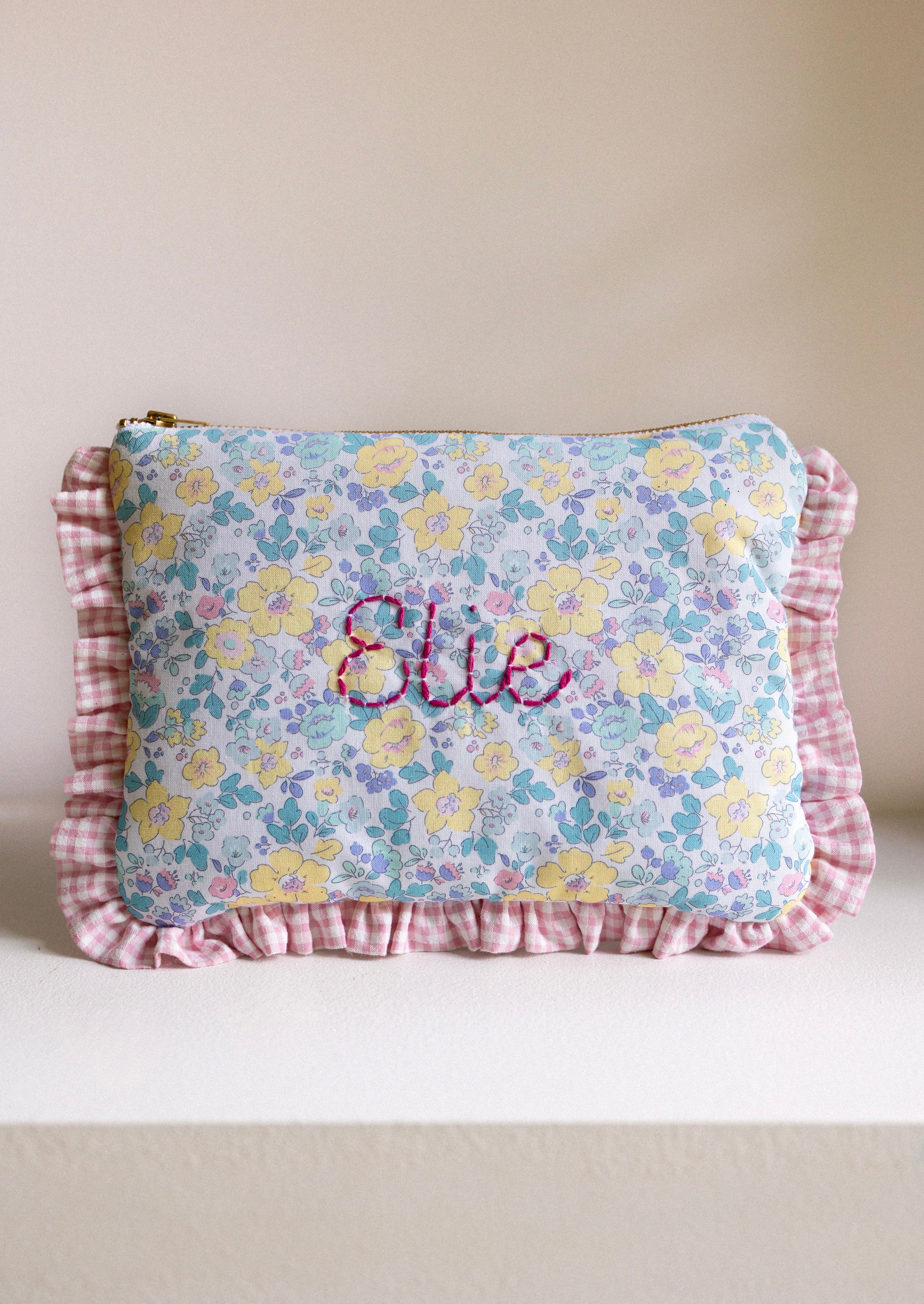 Summer Flowers Zipped Pouch - Cute & Stylish Cosmetic Bag for Women | Perfect for Makeup, Travel & Daily Essentials