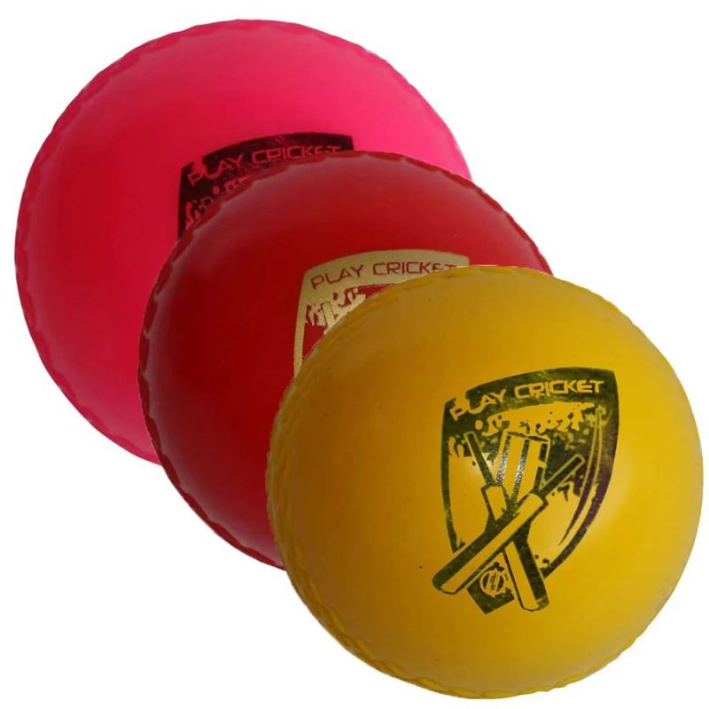 Gray Nicolls 3-Pack Poly Soft Cricket Balls - High Performance Training Balls for Cricket Practice & Matches