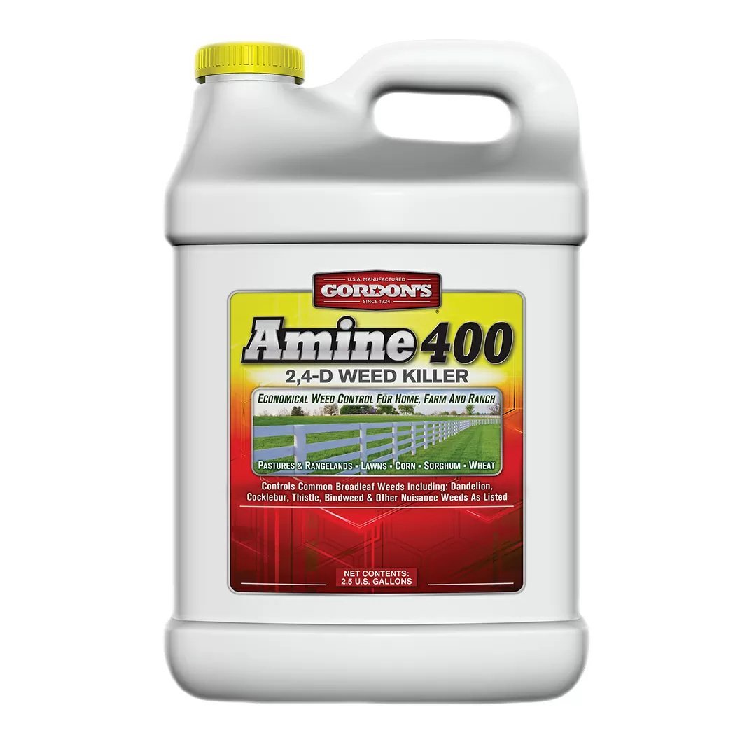 Amine 400 2,4-D Weed Killer Herbicide - 2.5 Gallon Concentrate for Lawns, Pastures & Agricultural Use | Effective Broadleaf Weed Control for Professional & Home Gardening