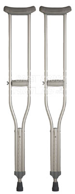 Adjustable Aluminum Crutches for Adults - Medium Height 111.8 to 132.1 cm (44-52 inches) - Lightweight Mobility Aid for Injury Recovery, Post-Surgery Support & Daily Assistance