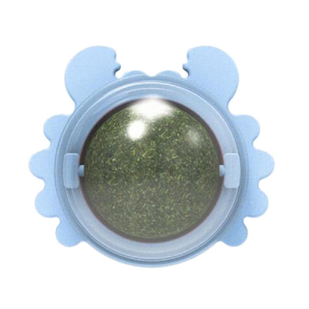 Milue Rotating Catnip Ball - Interactive Cat Chew Toys for Teeth Cleaning, Digestion Aid, and Kitten Puzzle Fun - Perfect for Indoor Play and Stress Relief