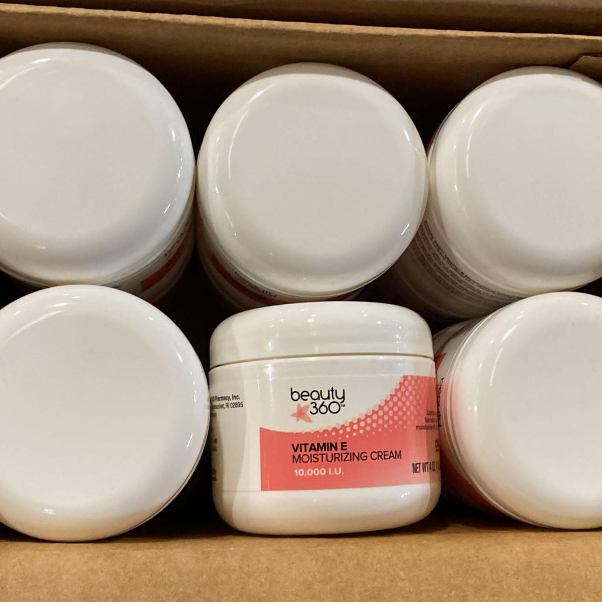 Beauty 360 Vitamin E Moisturizing Cream 4OZ (48 Pcs Bulk) - Hydrating Face & Body Lotion for Dry Skin - Perfect for Daily Skincare Routine & Gift Sets