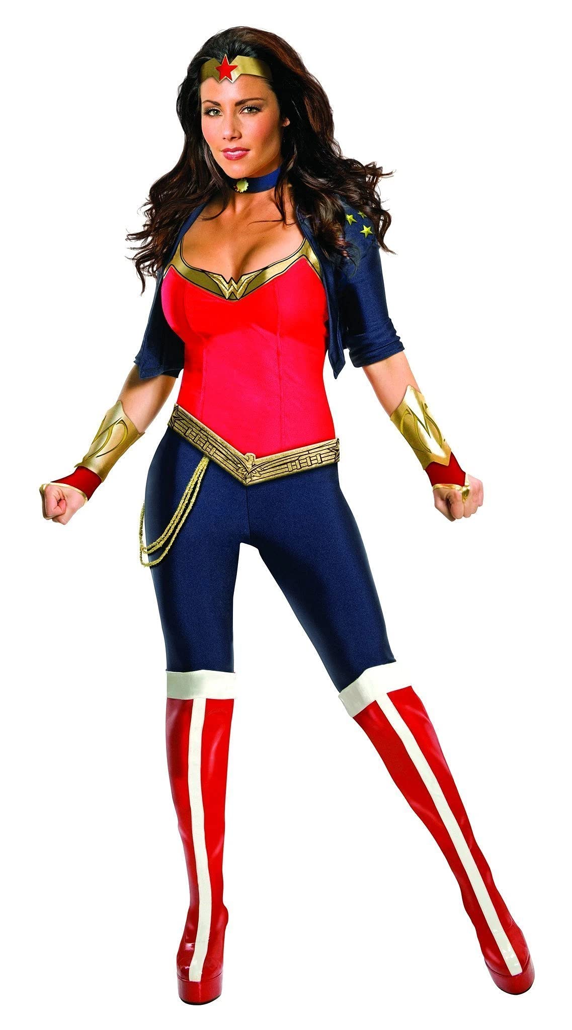 Rubie's Official Wonder Woman Costume for Women - One-Piece Superhero Cosplay Outfit for Halloween, Comic Con & Dress-Up Parties