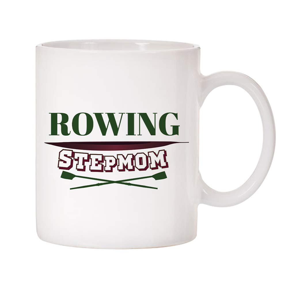 Sports Family 11oz Ceramic Coffee Mugs - Rowing & Stepmom Themed - Perfect for Gifts, Home Use & Office | Durable & Dishwasher Safe