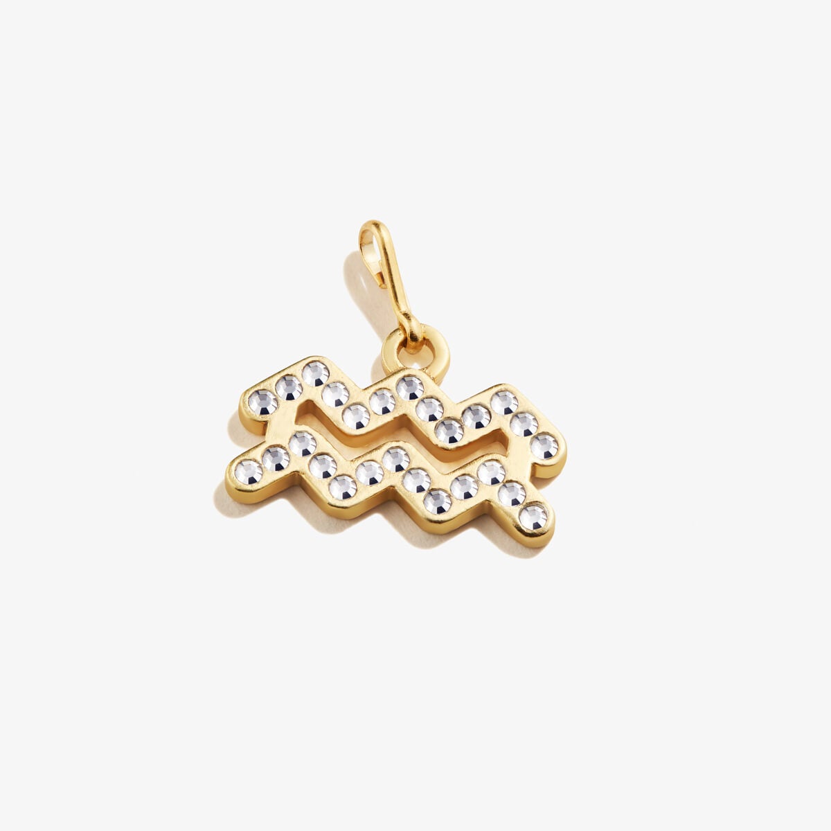 Aquarius Zodiac Pendant Necklace with Pavé Crystals - Perfect for Birthdays, Gifts & Spiritual Jewelry Collection