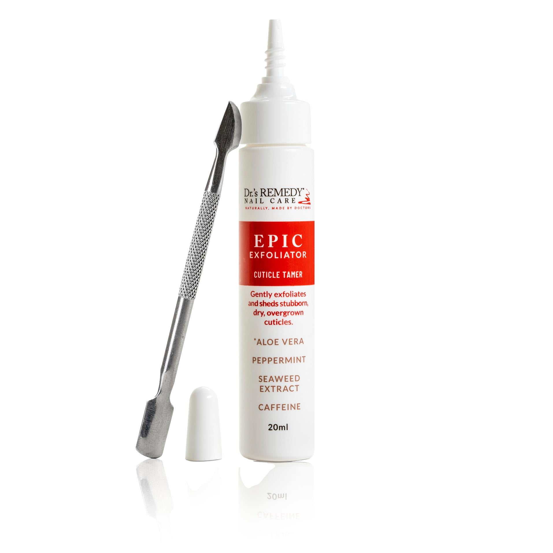 Dr.'s Remedy EPIC Cuticle Exfoliator - 20ml Nail Care Treatment for Dry, Damaged Cuticles - Perfect for Manicures & At-Home Nail Care Routines