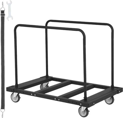 VEVOR Heavy Duty Folding Table Cart with 5