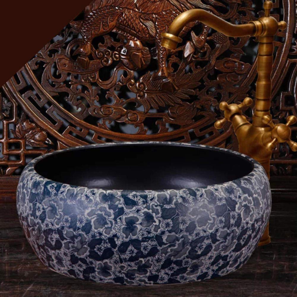 LEFEDA Ceramic Vessel Sink - Modern Above Counter Bathroom Basin for Vanity, Washroom & Powder Room | Artisan Crafted Countertop Sink for Contemporary Home Decor