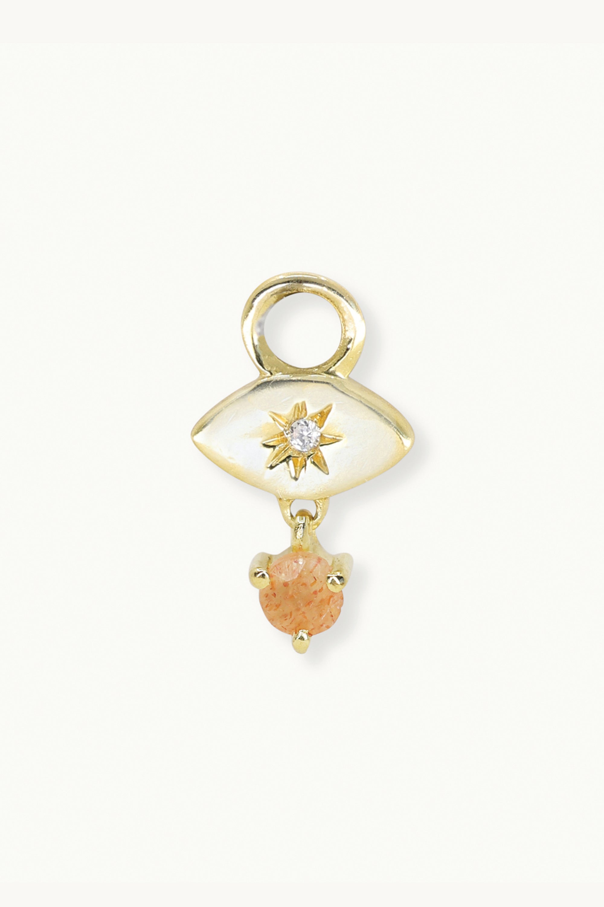 Vega Sunstone Gold Charm Pendant Necklace for Women - Elegant Healing Crystal Jewelry for Everyday Wear, Meditation & Spiritual Gifts