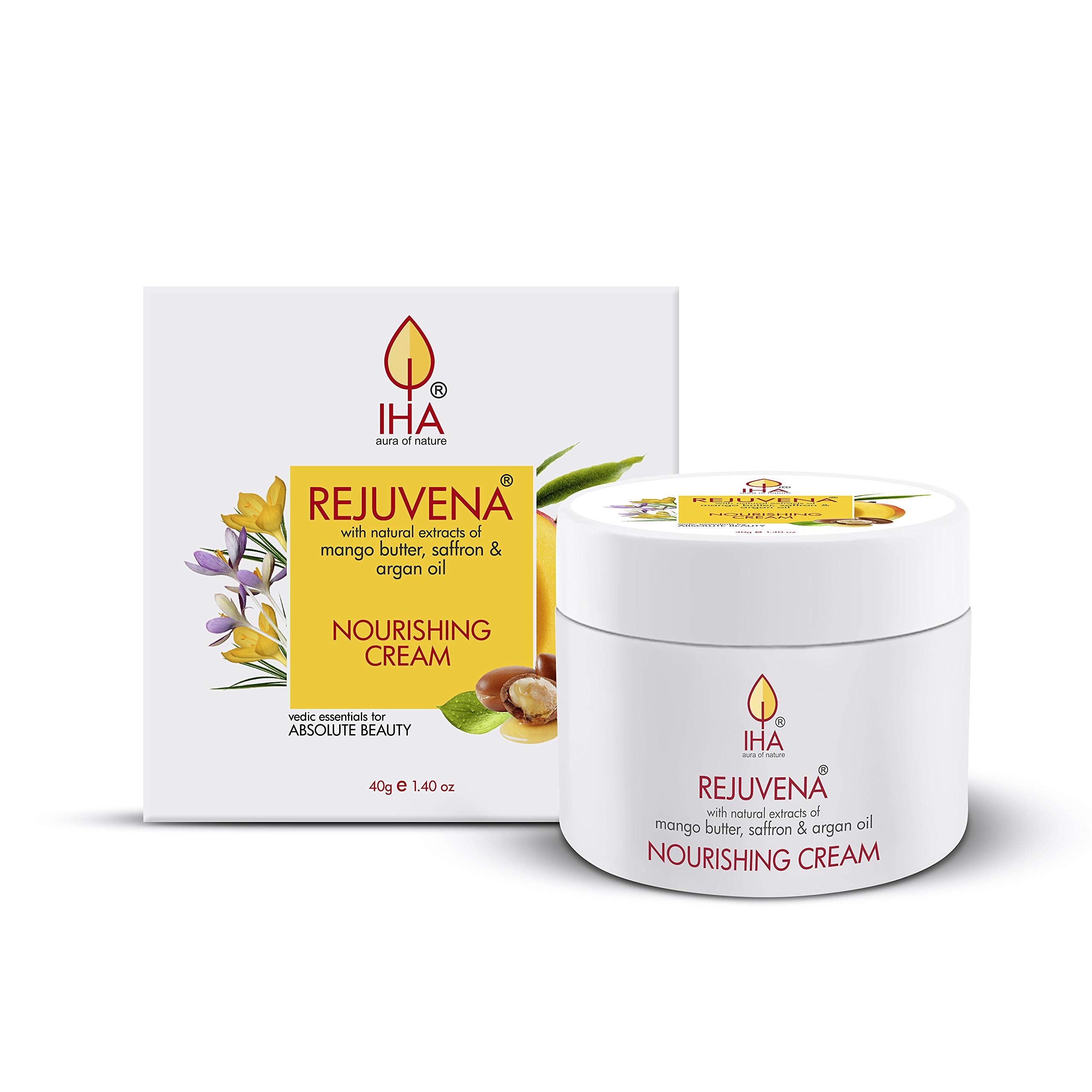 IHA Rejuvena Skin Nourishing Cream - Anti-Aging Face Moisturizer for Women & Men - Hydrating & Firming Cream for Dry Skin - Perfect for Night & Day Use