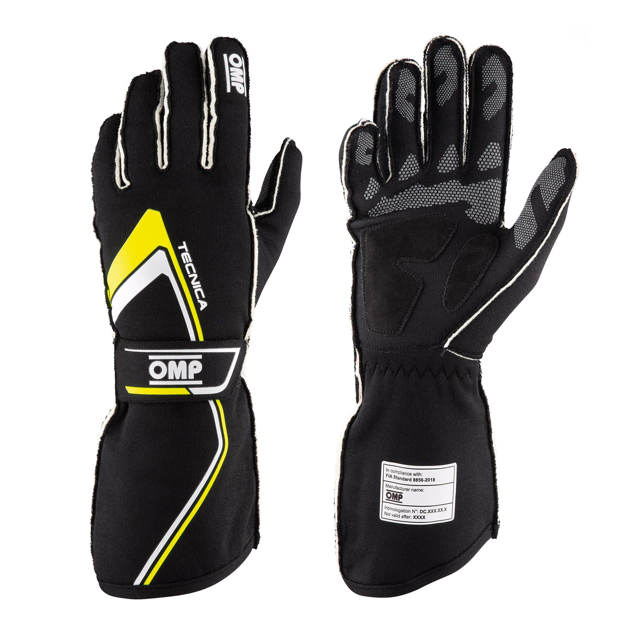 OMP Tecnica Racing Gloves - Professional Motorsport Driving Gloves for Track, Karting & Sim Racing - Breathable & Durable Performance Gloves for Enhanced Grip & Comfort
