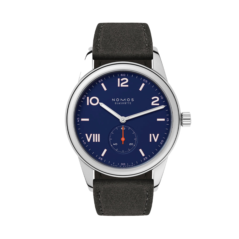 Club Campus Sapphire Back 38mm Watch - Night Sky Dial with Leather Strap - Perfect for Evening Events & Stargazing