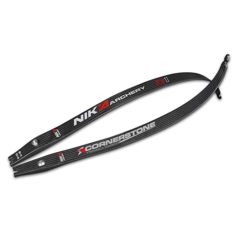 NIKA ARCHERY Recurve Bow Limbs Set - Carbon Fiber Limbs 16-30lbs for Beginners | Target Practice & Outdoor Hunting Accessories | Perfect for Archery Training, Competition & Recreational Shooting