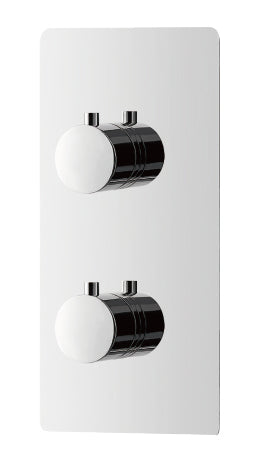 DAX Round Concealed Valve Thermostatic Mixer - 2/3 Function Diverter with Chrome Finish (DAX 1054 RD CR) | Perfect for Modern Bathroom & Shower Installations