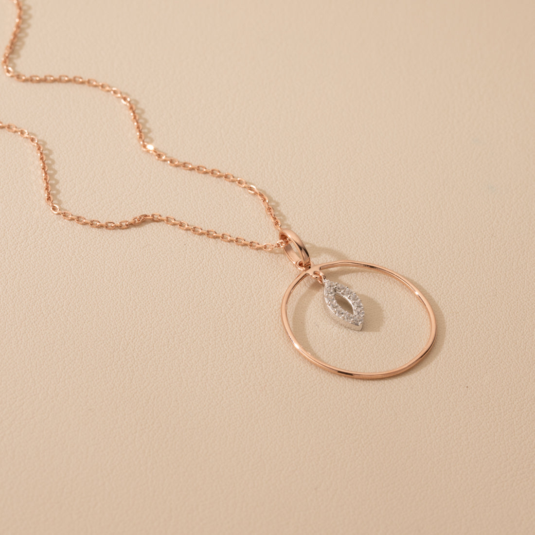 Rose Tone Sterling Silver Pendulum Charm Pendant Necklace - Perfect for Boho Jewelry, Spiritual Healing & Crystal Energy Work