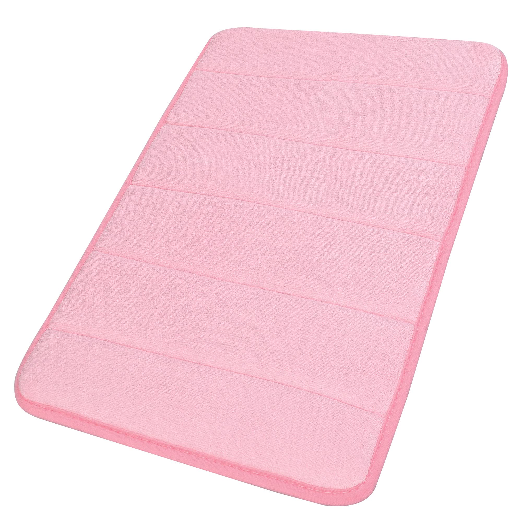 Memory Foam Bath Mat - Soft Absorbent Bathroom Rug for Tub & Toilet - 24x16
