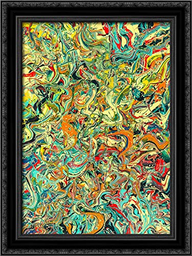 18x24 Black Ornate Framed Canvas Art Print - Energy Generation by Doyeon Kim | Modern Wall Decor for Living Room, Bedroom & Office