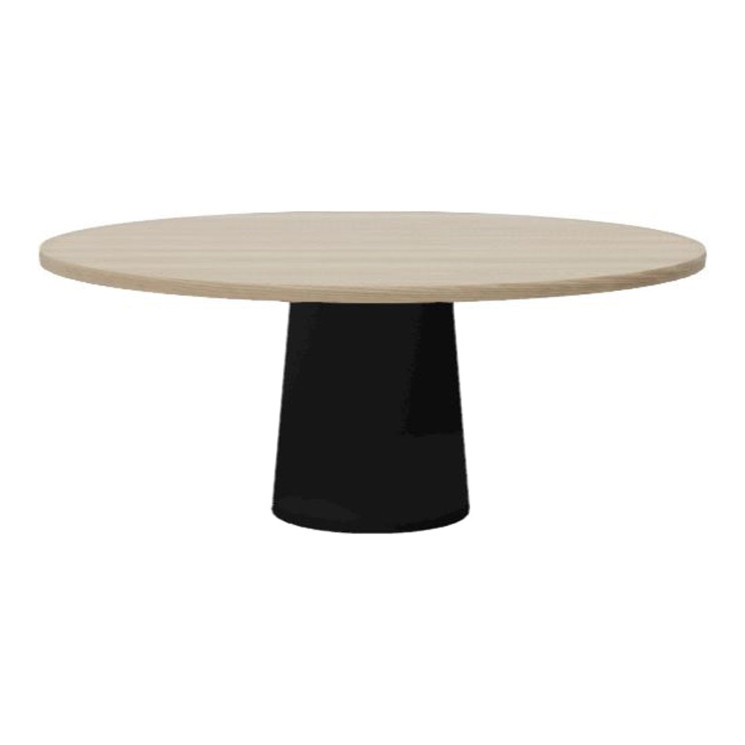 Modern Round Container Dining Table with Wide Base - Perfect for Small Spaces, Apartments & Outdoor Dining