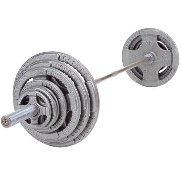 Body Solid Olympic Weight Plate Set with Steel Grip - 300lb Olympic Barbell Weight Plates for Home Gym & Strength Training - Perfect for Powerlifting, CrossFit & Weightlifting Workouts