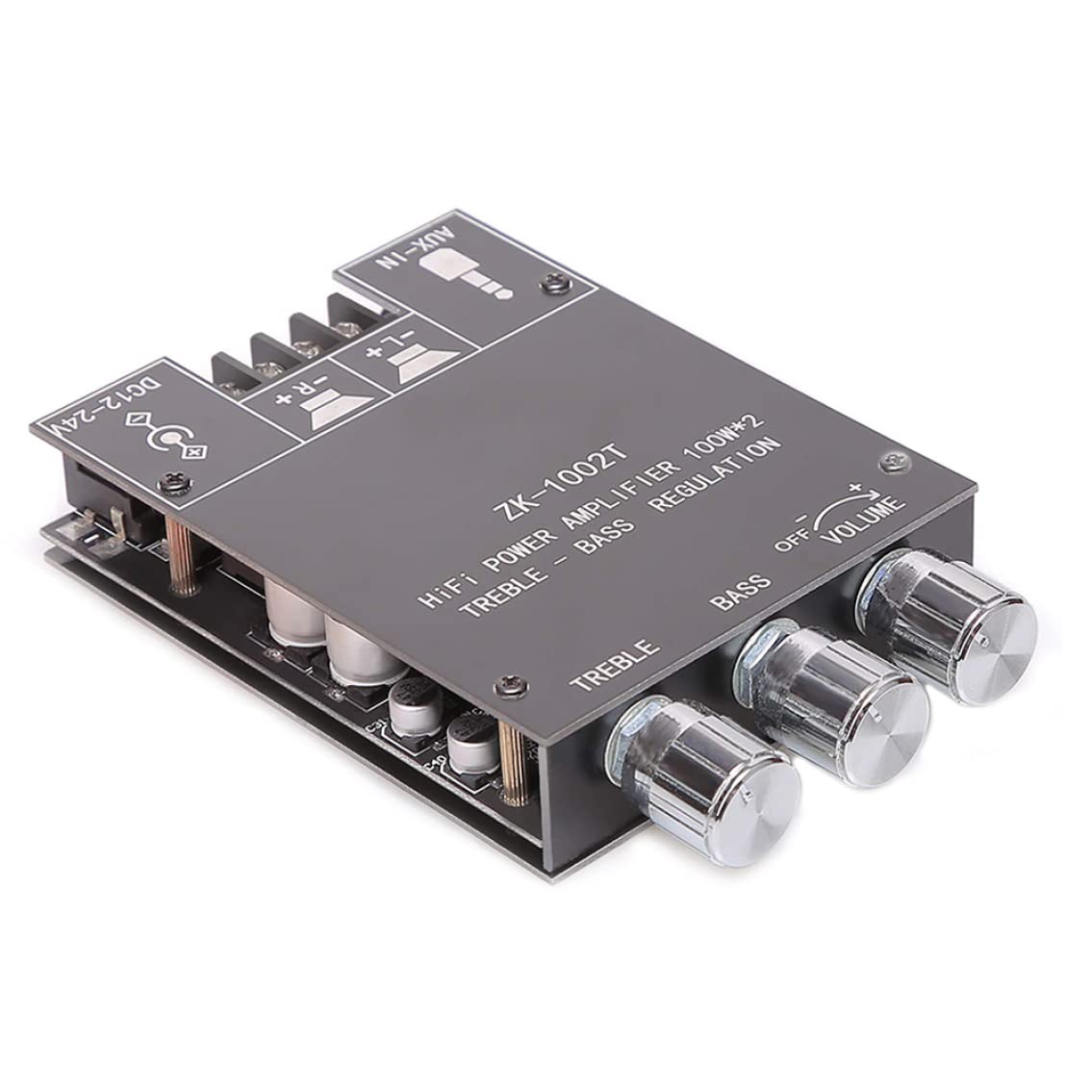 200W Mini Wireless 2.0 Dual Channel Stereo Audio Amplifier Board ZK-1002T - High Power Bluetooth Amp Module for Home Theater, Car Audio & DIY Speaker Projects