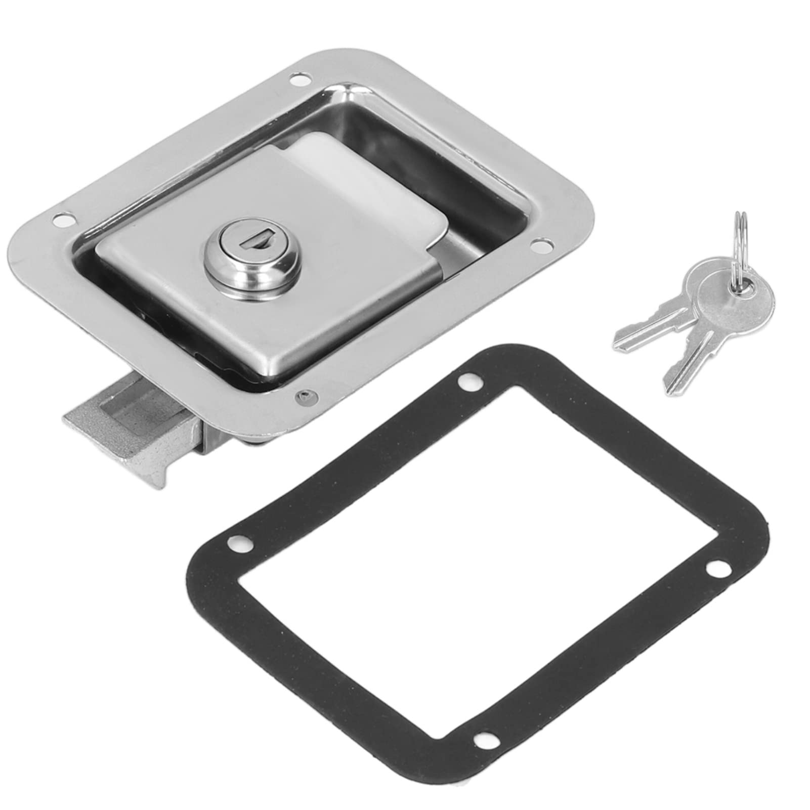 Rankomu Stainless Steel RV Travel Trailer Lock - Flush Mount Paddle Handle for RV Doors, Toolboxes & Electric Cabinets | Durable Security Solution for Campers & Trailers