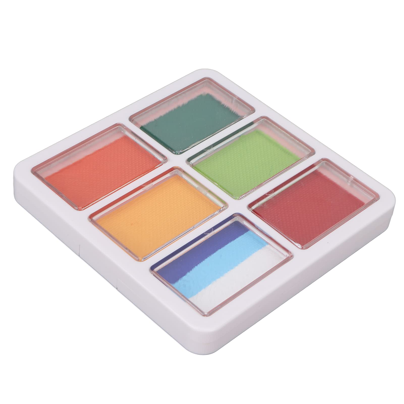 6-Color Face & Body Paint Kit with Glitter - Water Activated, Non-Toxic Makeup for Kids, Halloween, Cosplay & Costume Parties - Perfect for Face Painting, Festivals & Creative Play