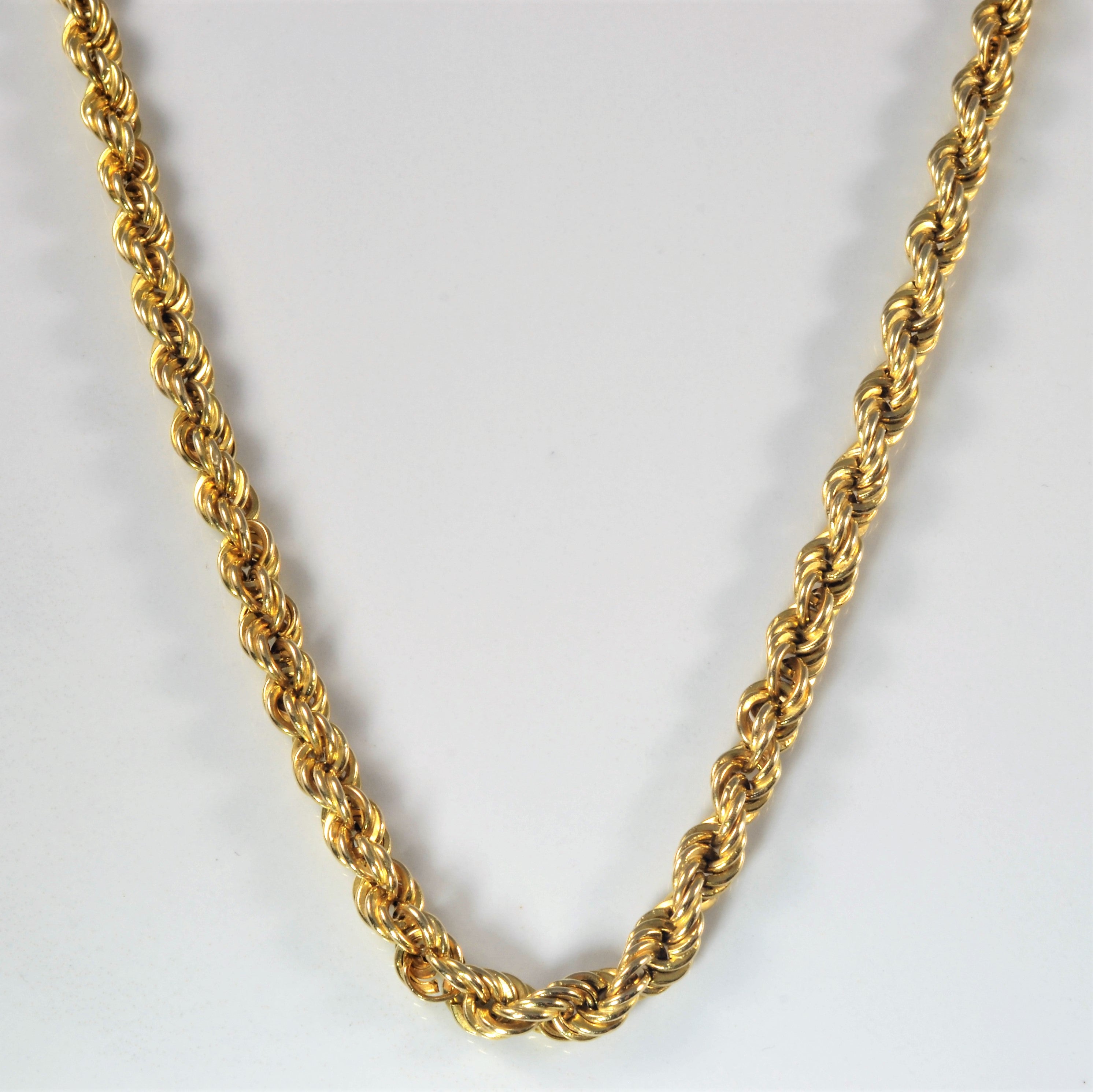 10K Yellow Gold Rope Chain Necklace - 28 Inch Solid Gold Rope Chain for Men & Women | Perfect for Everyday Wear, Gifts & Special Occasions