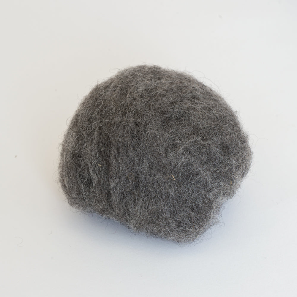 Premium Dark Gray Wool for Wet Felting - 100% Natural Tyrolean Bergschaf Wool - Perfect for Needle Felting, Crafting, and DIY Projects (Great for Scarves, Hats, and Home Decor)