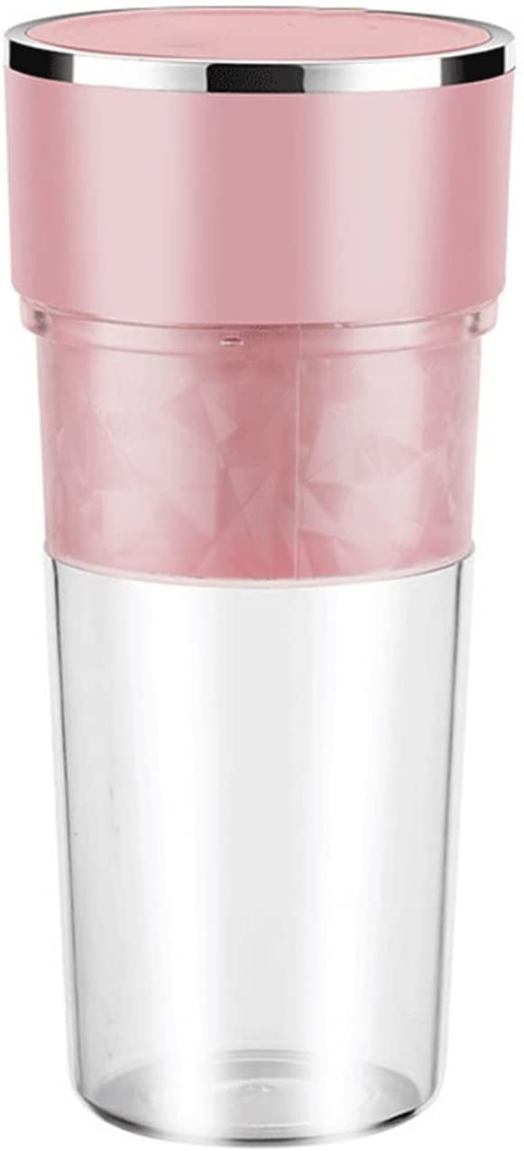 Portable USB Rechargeable Personal Blender - Cordless Smoothie Maker & Juicer Cup, Waterproof Mini Blender for Fruits, Shakes, Protein Drinks (Pink) | Perfect for Gym, Travel, Office & Home Use