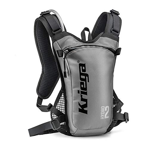 Kriega Hydro 2 Hydration Backpack - Lightweight Water Bladder Pack for Hiking, Cycling & Running - Silver (HYRUC2-S) - Stay Hydrated During Outdoor Adventures