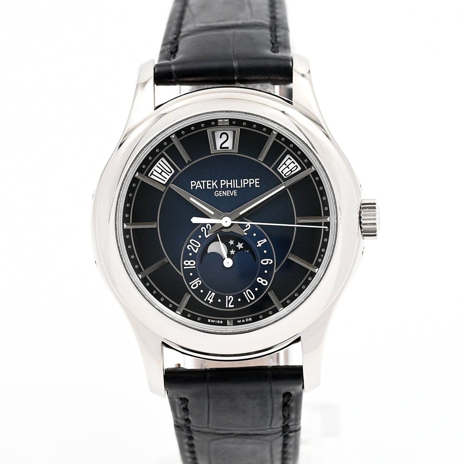 Patek Philippe Annual Calendar Moonphase Watch - Luxury Automatic Men's Timepiece with Date & Moon Phase Display - Perfect for Business, Formal Events & Collectors
