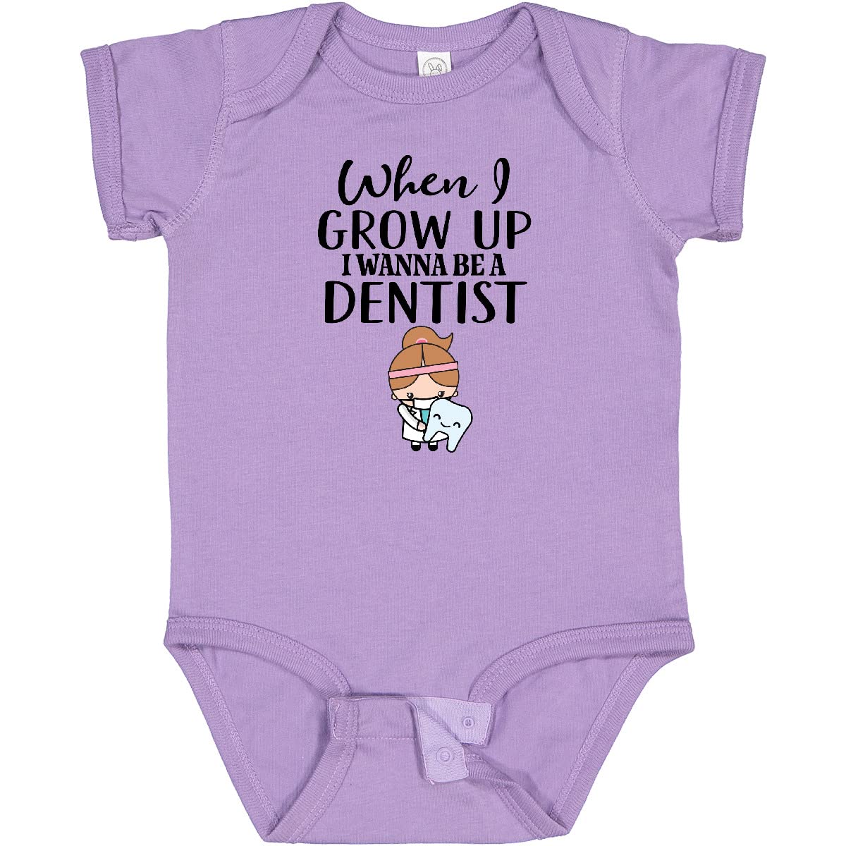 Inktastic Future Dentist Baby Girl Bodysuit - Cute Infant Onesie for Dentist Appreciation & Career Day - Perfect Baby Shower Gift & Newborn Outfit