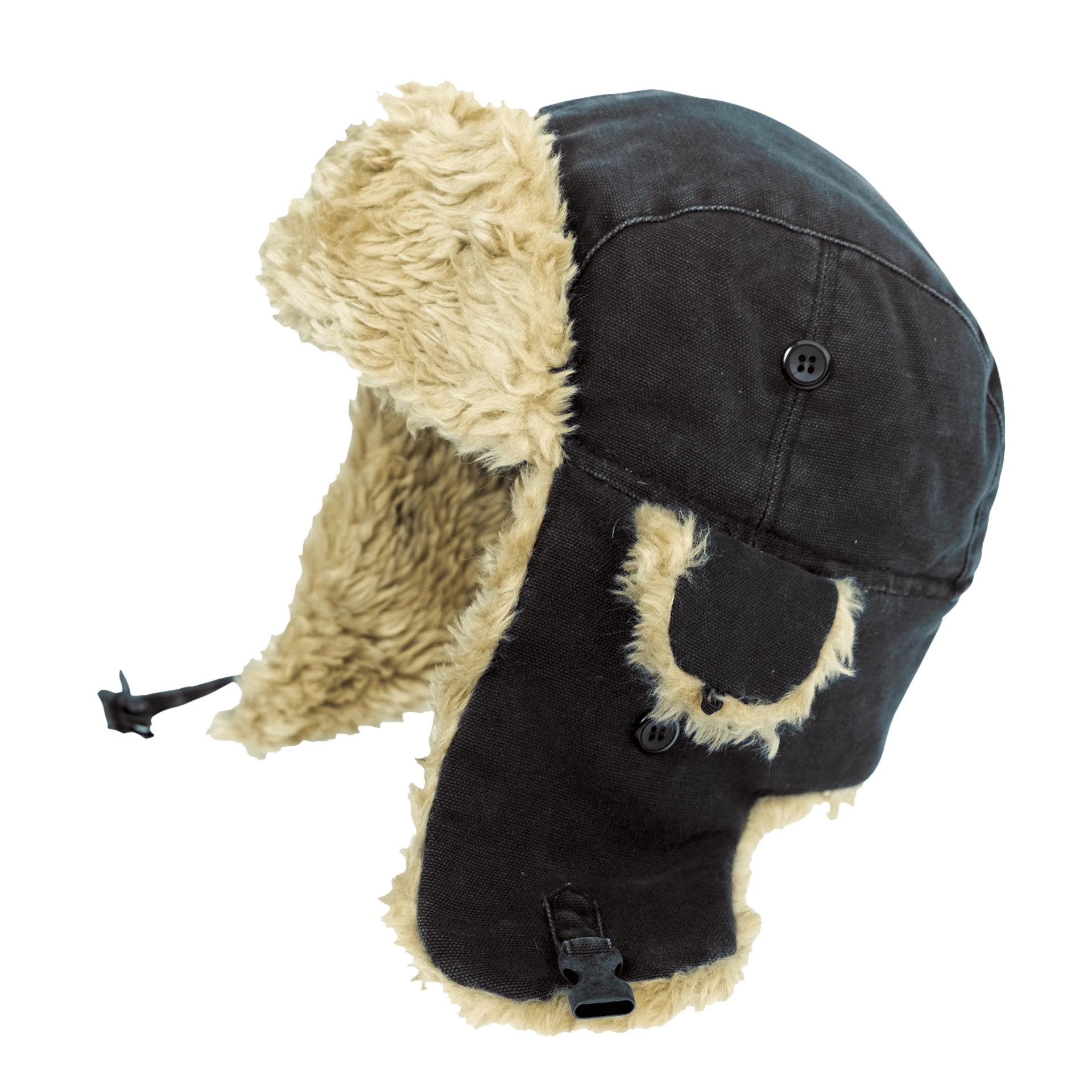 Tough Duck Aviator Hat i15016 - Winter Pilot Cap for Men & Women - Warm Fleece Lined Flying Headgear for Cold Weather, Motorcycle Riding, and Outdoor Adventures