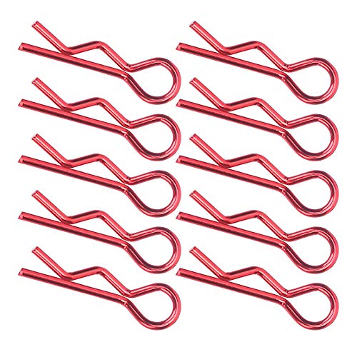 High-Quality RC Car Body Clips - Compact & Easy to Install for 1/5 1/6 1/8 1/10 Scale RC Vehicles (Red) - Perfect for Off-Road Racing, Drifting & RC Car Maintenance