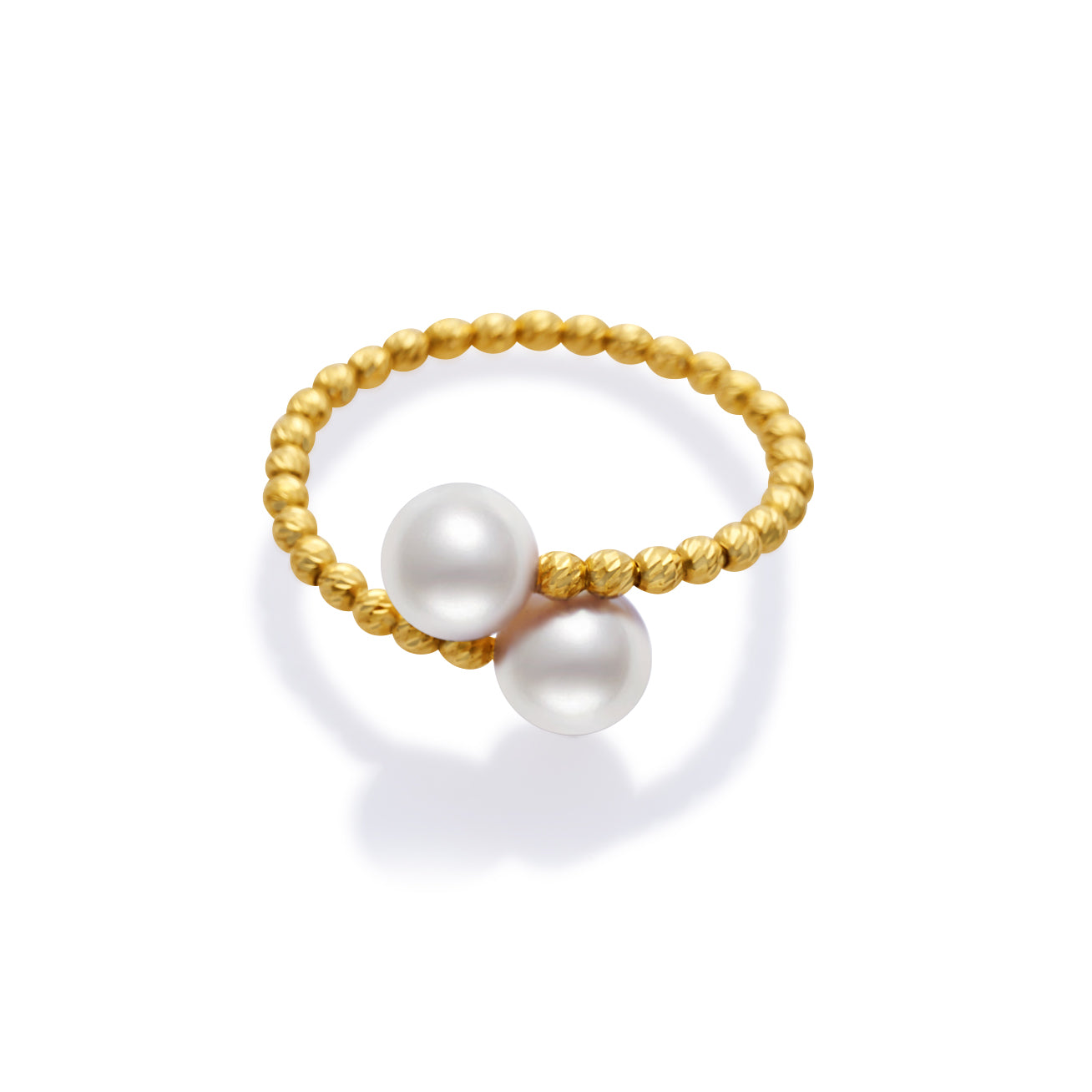 18K Solid Gold Akoya Pearl Ring for Women - Elegant Pearl Jewelry Gift for Anniversary, Birthday & Special Occasions | KR00101