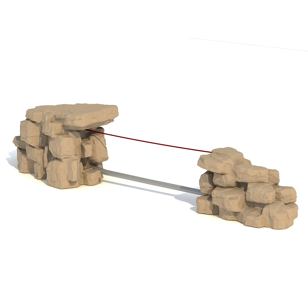 Dynamic Climbing Boulder with Rope Link - Outdoor Playground Equipment for Kids Ages 5-12 | Perfect for Backyards, Parks & School Play Areas