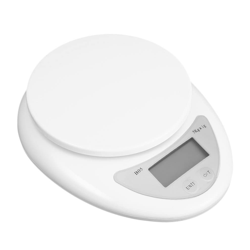 5kg Digital Kitchen Scale with 1g Precision - 5000g Food Diet Postal Scale, Electronic Weight Balance with LED Display - Perfect for Baking, Cooking, and Portion Control