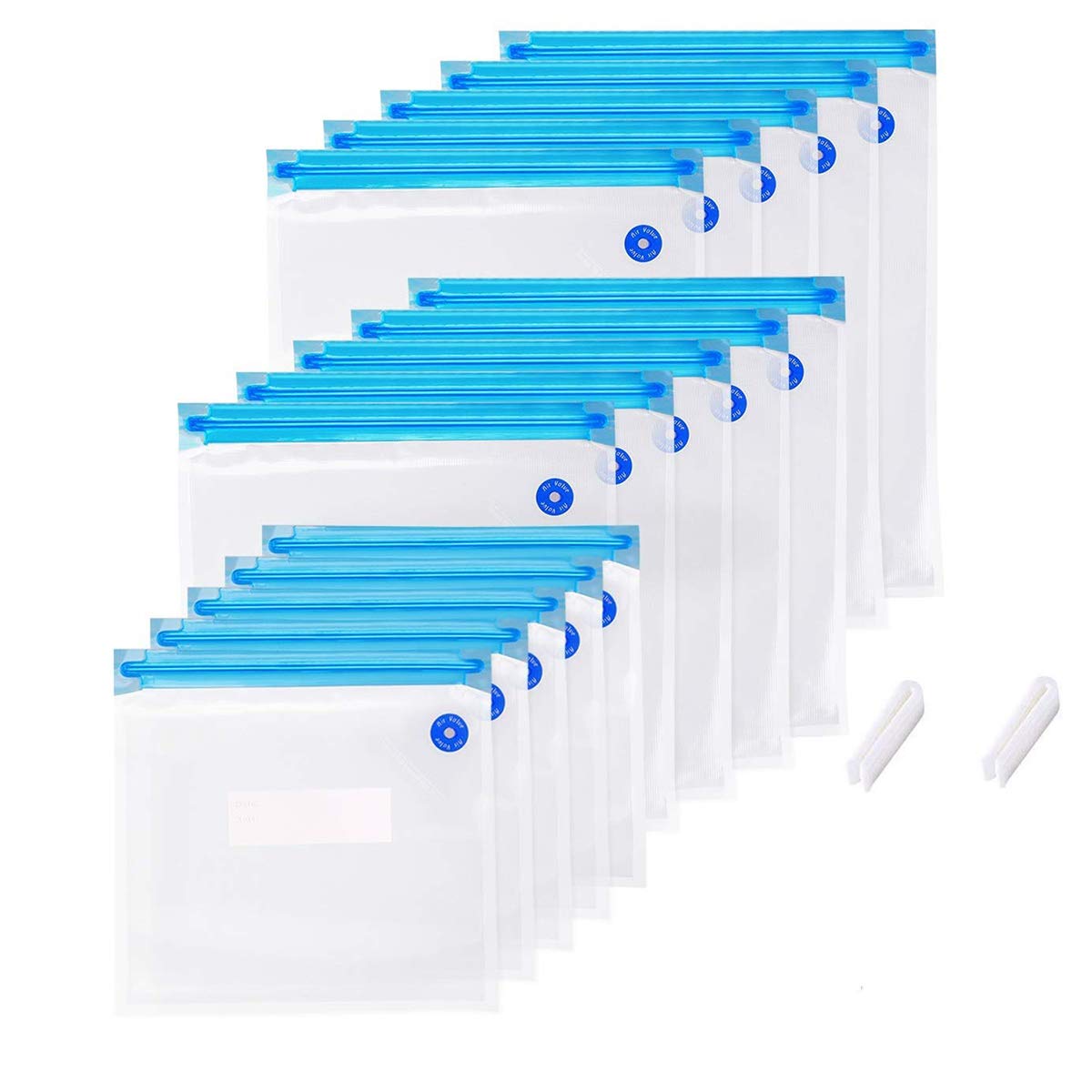 DaMohony Vacuum Sealer Storage Bags - 15 Pack Reusable Food Saver Bags for Sous Vide, Meal Prep & Freezer Storage | BPA Free, 3 Sizes (Small/Medium/Large) | Perfect for Vacuum Sealing Meat, Vegetables & Leftovers