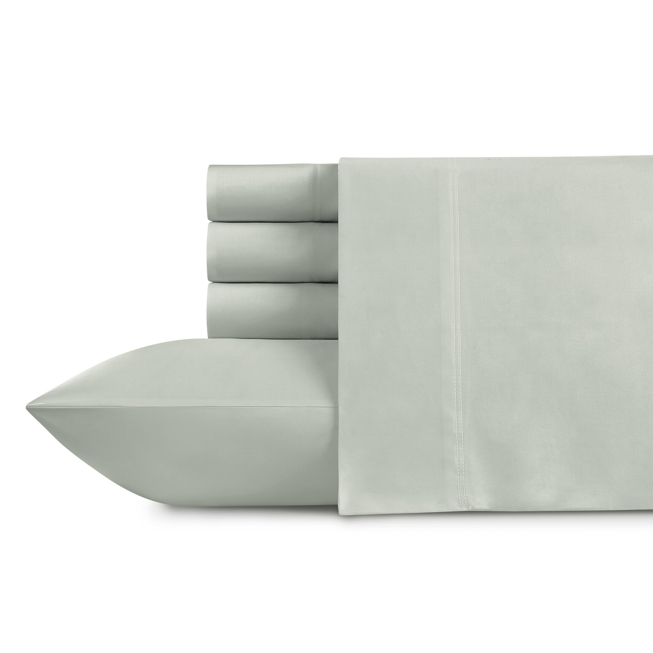 California Design Den Split King Sheets Set - 100% Cotton 800 Thread Count Buttery Soft Bedding for Adjustable Beds | Twin XL Fitted Sheet Included (Silver Sage) | Perfect for Master Bedrooms, Guest Rooms & Sleep Comfort