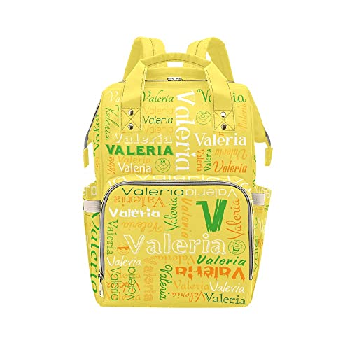 Personalized Yellow Diaper Backpack - Waterproof Baby Bag for Moms, Nursing Tote & Travel Essentials Organizer - Perfect Gift for Women, Ideal for Daycare, Outings & Family Trips