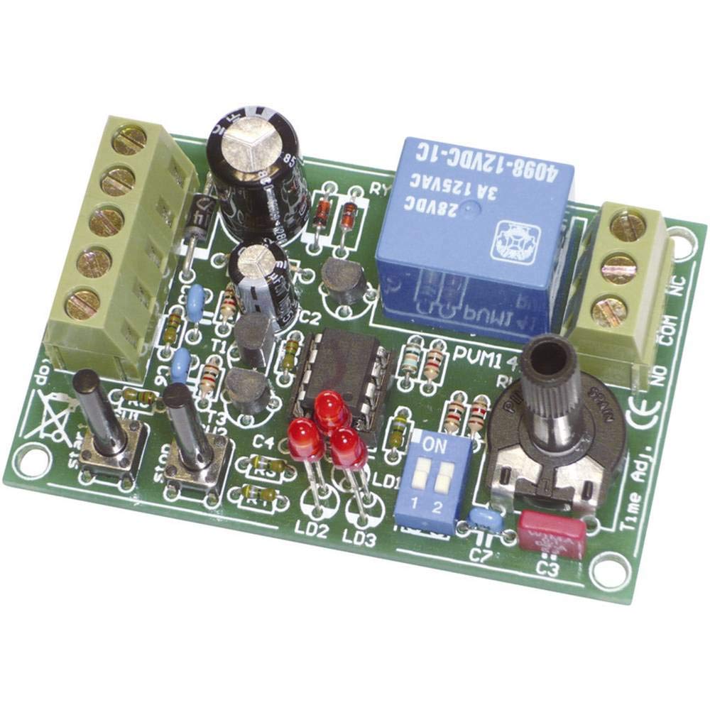 Velleman VM141 Start Stop Timer Module - Digital Countdown Timer with Relay Output for Industrial Automation & DIY Projects | Perfect for Machine Control, Lighting Systems & Home Automation