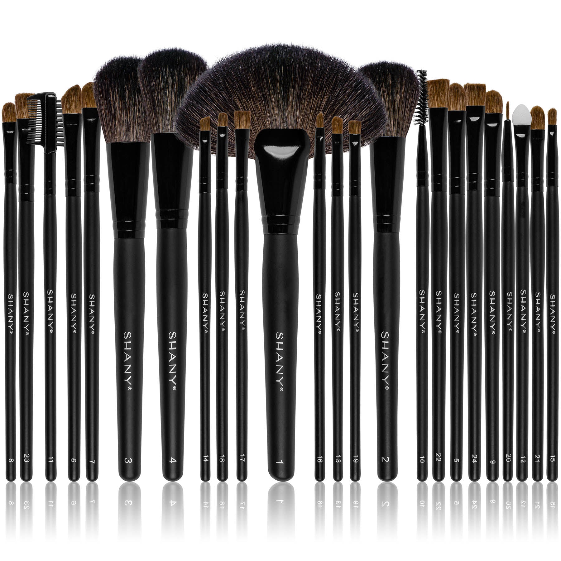 Professional 24-Piece Studio Quality Cosmetic Brush Set with Leather Pouch - Perfect for Makeup Artists, Beauty Enthusiasts & Travel