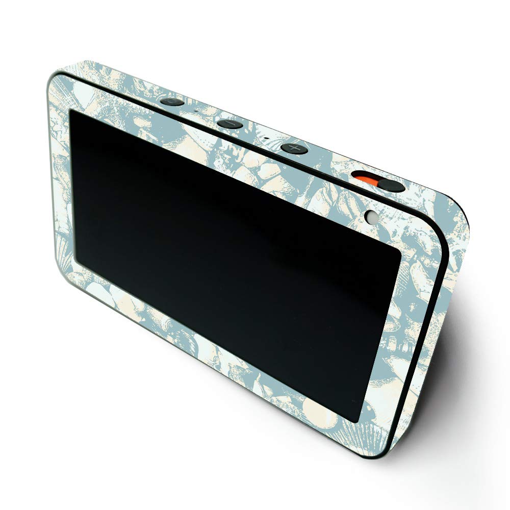 MightySkins Protective Vinyl Wrap for Amazon Echo Show 5 (1st & 2nd Gen) - Blue Seashells Design | Easy to Apply, Removable Skin Cover | Made in USA | Perfect for Home, Office & Dorm Room Decor