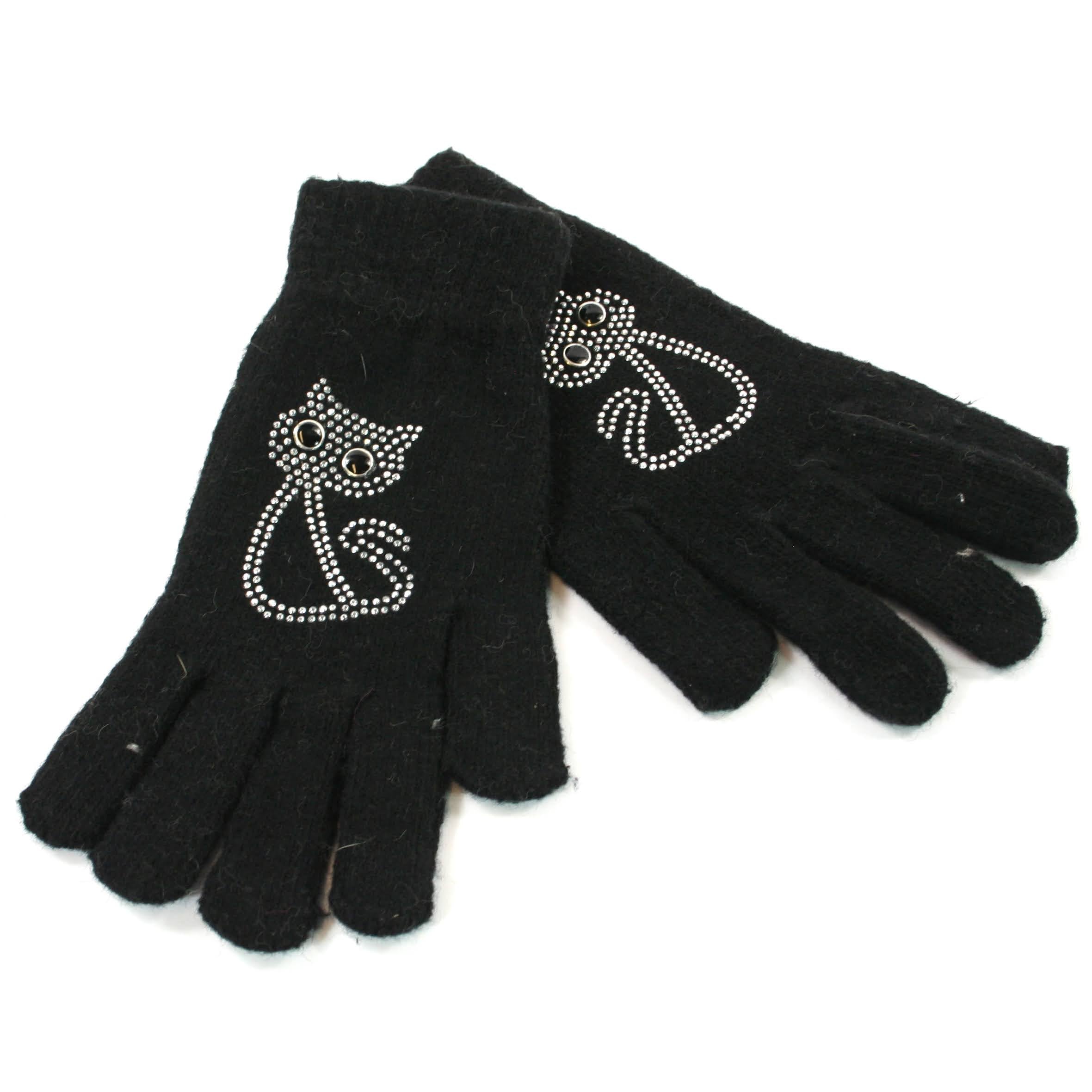 Black Cat Gloves - Warm Winter Gloves for Women & Men - Perfect for Outdoor Activities, Running, Hiking, and Cold Weather