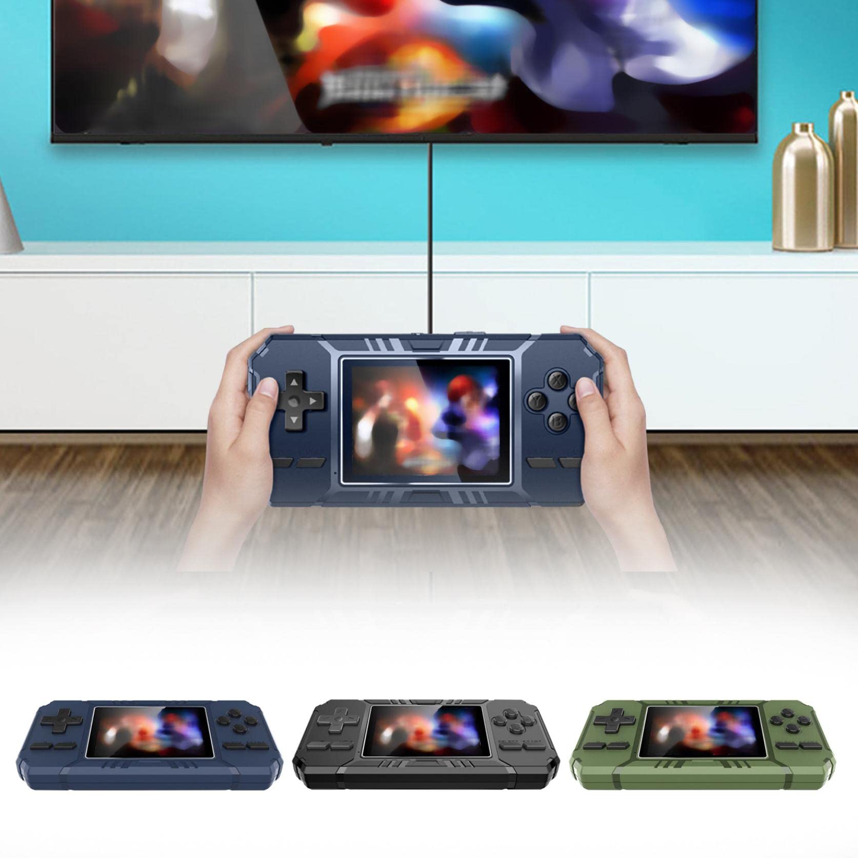 Retro Handheld Game Console - 3 Inch Screen, Built-in 520 Classic Games, Rechargeable Battery, Portable Gaming Device (Black) | Perfect for Travel, Commuting & Nostalgic Gaming Experience