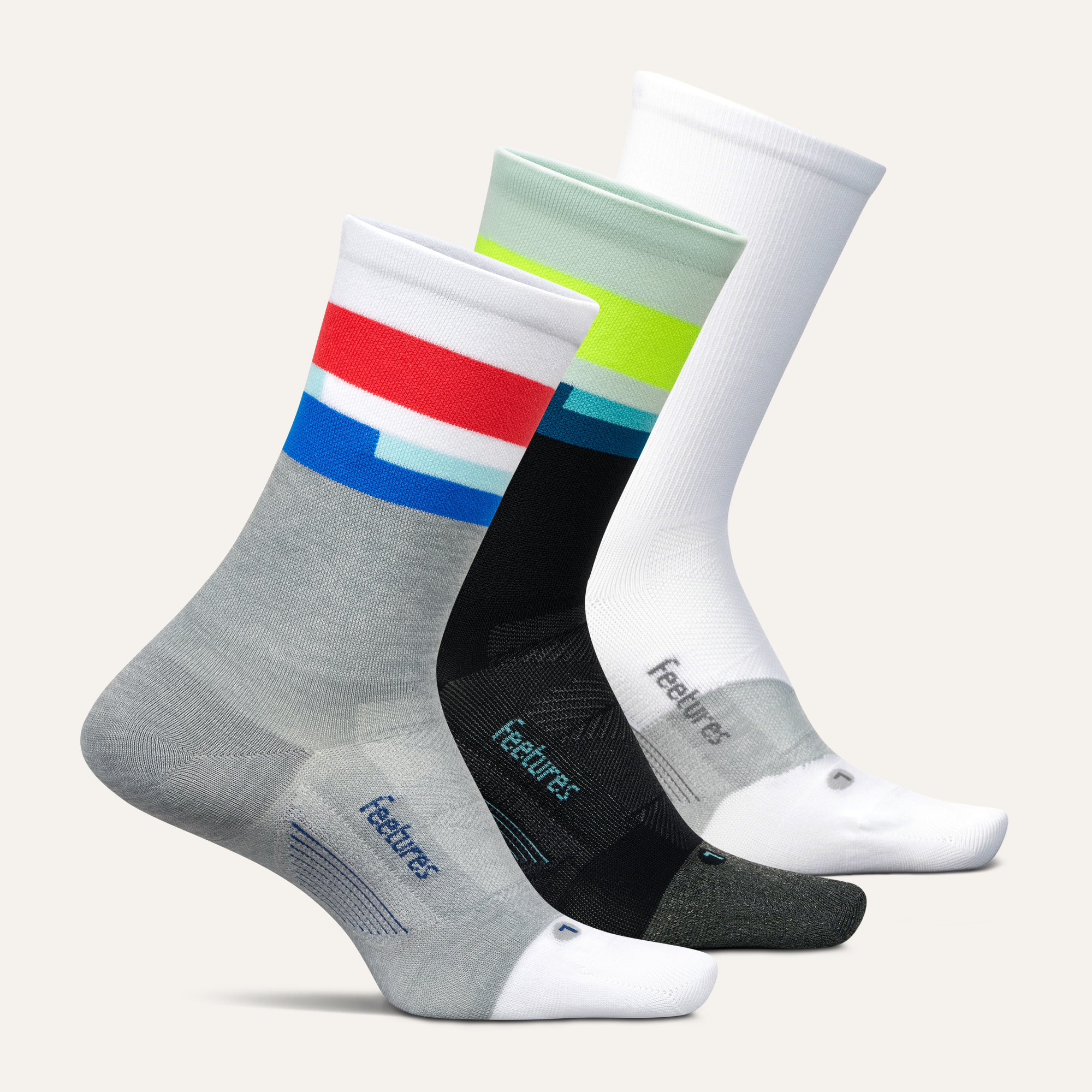 Elite Ultra Light Mini Crew Socks 3 Pack - Soft & Breathable for Men & Women - Perfect for Running, Hiking & Everyday Comfort