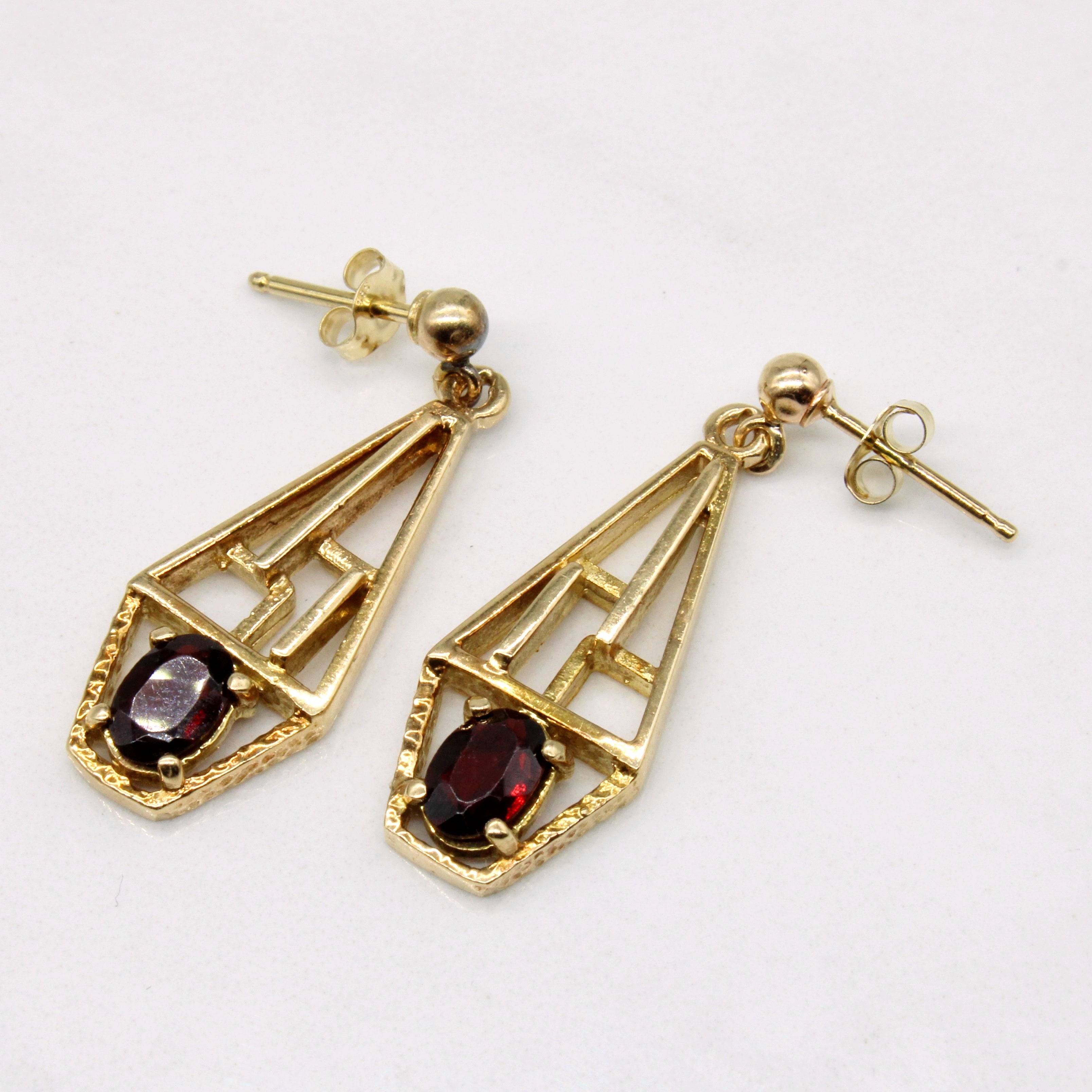Exquisite 0.70ctw Garnet Drop Earrings for Women - Sterling Silver Dangle Earrings | Perfect for Weddings, Parties & Special Occasions