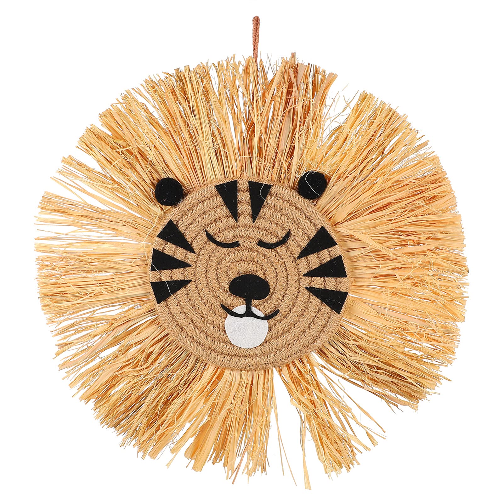 Bohemian Woven Wall Decor Basket - Handmade Straw Hanging Tray for Home & Office | Perfect for Living Room, Bedroom, Nursery & Kids Room | Macrame Style Boho Wall Art & Gallery Decor