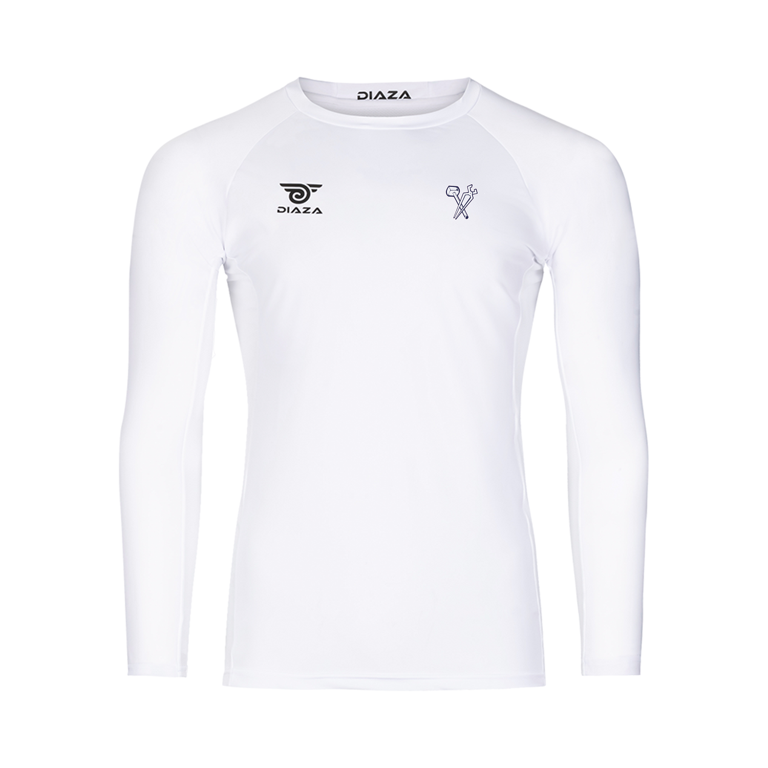 Boston Forge Long Sleeve Compression Shirt - Moisture Wicking Athletic Top for Men & Women - Perfect for Workouts, Running & Gym Training (White)