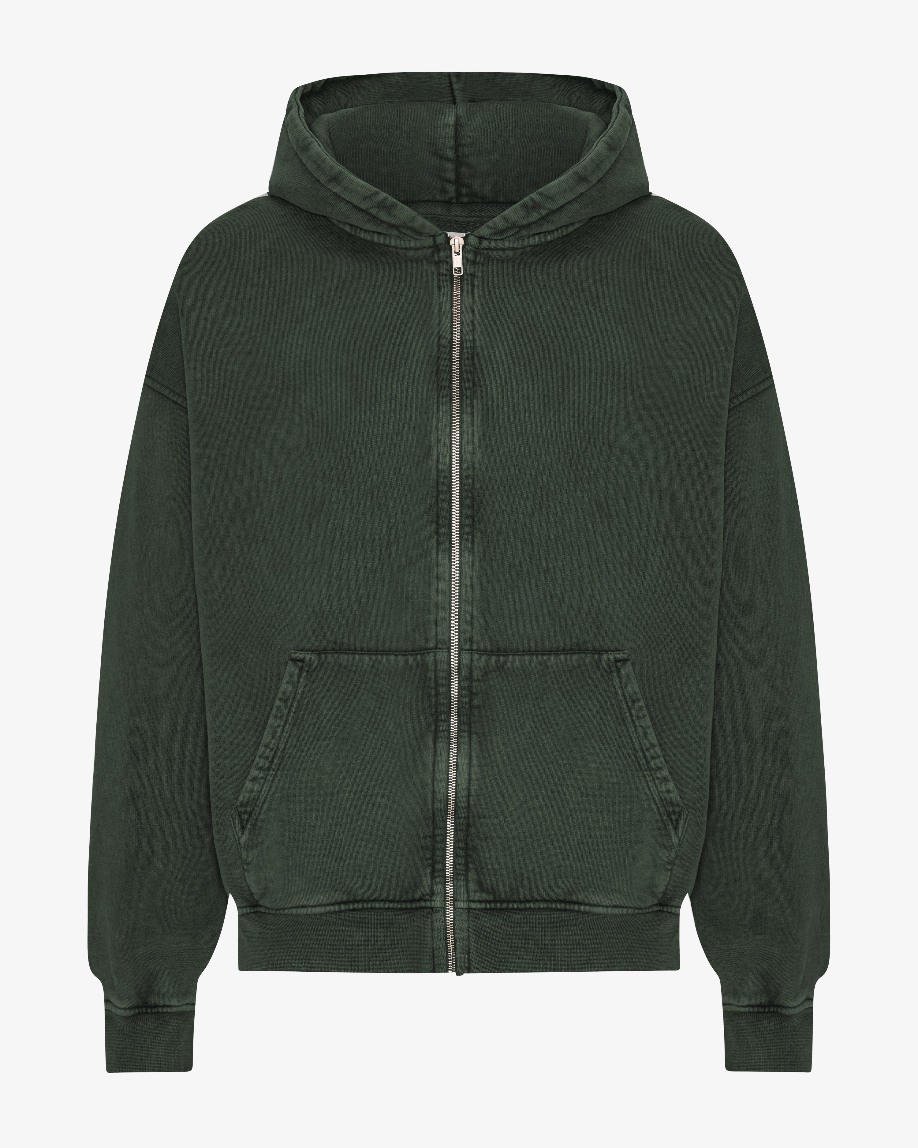 Organic Oversized Zip Hoodie for Women - Soft & Cozy Pullover Sweatshirt - Midnight Forest Green - Perfect for Casual Wear, Loungewear & Outdoor Activities